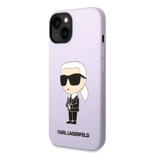 iPhone 14 Plus Karl Lagerfeld KLHCP14MSNIKBCU Liquid Silicone Ikonik NFT tok lila - 2