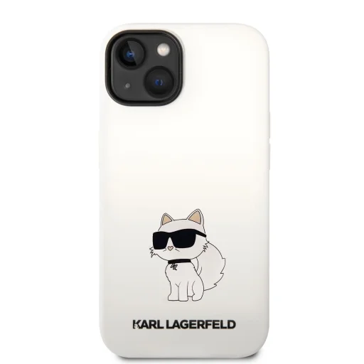 iPhone 14 Plus Karl Lagerfeld KLHCP14MSNCHBCH Liquid Silicone Choupette NFT tok fehér - 5