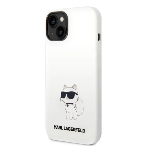 iPhone 14 Plus Karl Lagerfeld KLHCP14MSNCHBCH Liquid Silicone Choupette NFT tok fehér - 1