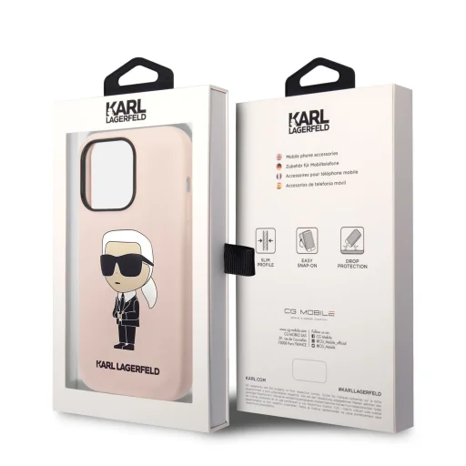 iPhone 14 Pro Karl Lagerfeld KLHCP14LSNIKBCP Liquid Silicone Choupette NFT tok rózsaszín - 3