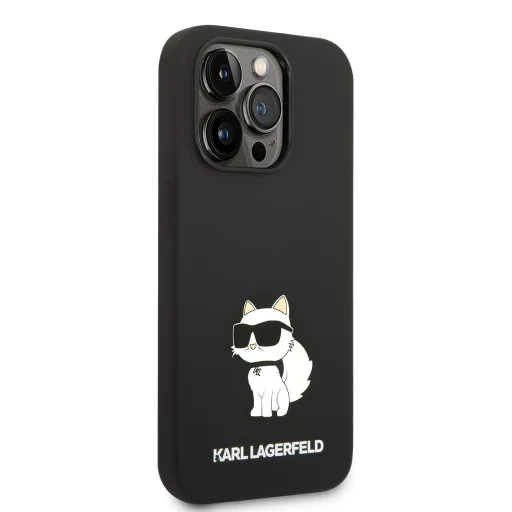 iPhone 14 Pro Max Karl Lagerfeld KLHCP14XSNCHBCK Liquid Silicone Choupette NFT tok fekete - 4