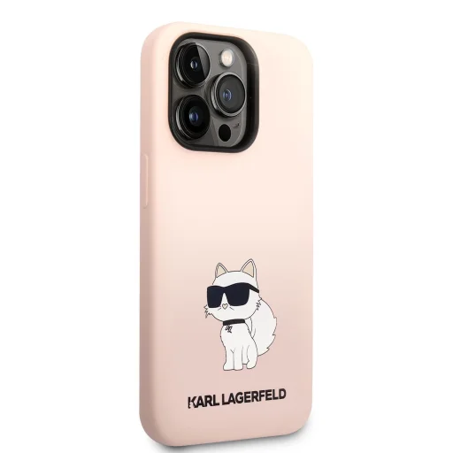 iPhone 14 Pro Max Karl Lagerfeld KLHCP14XSNCHBCP Liquid Silicone Choupette NFT tok rózsaszín - 4
