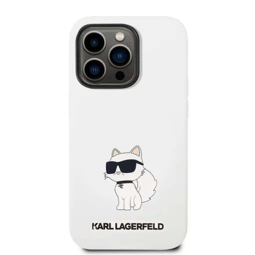 iPhone 14 Pro Max Karl Lagerfeld KLHCP14XSNCHBCH Liquid Silicone Choupette NFT tok fehér - 2