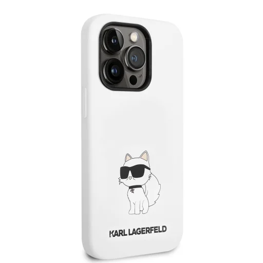 iPhone 14 Pro Max Karl Lagerfeld KLHCP14XSNCHBCH Liquid Silicone Choupette NFT tok fehér - 6