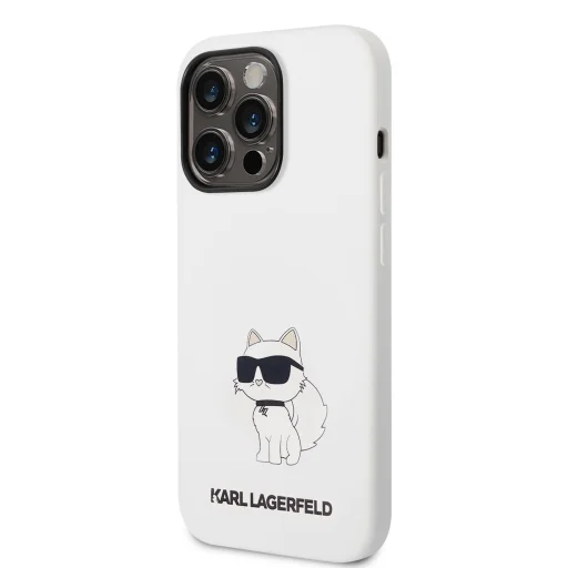 iPhone 14 Pro Max Karl Lagerfeld KLHCP14XSNCHBCH Liquid Silicone Choupette NFT tok fehér - 1
