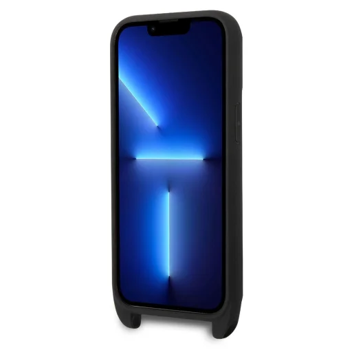 iPhone 14 Pro Karl Lagerfeld KLHCP14LSTMMK Monogram tok vállpánttal fekete - 1