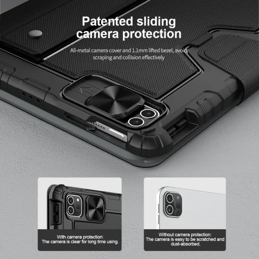 iPad Pro 12.9 2020/2021/2022 Nillkin Bumper Combo Keyboard tok billentyűzettel fekete angol kiosztással - 3