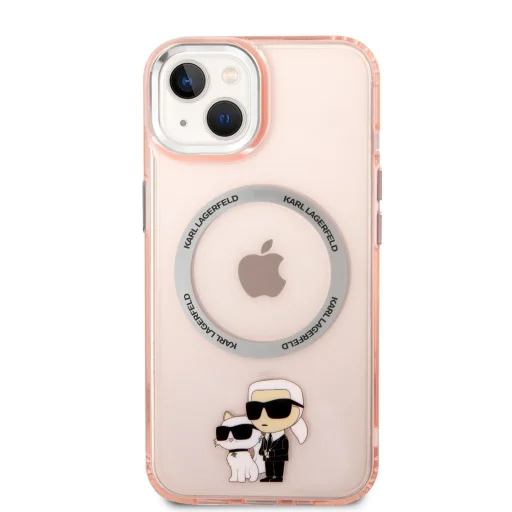 iPhone 14 Plus Karl Lagerfeld IML Karl és Choupette NFT MagSafe kompatibilis tok rózsaszín (KLHMP14MHNKCIP) - 5