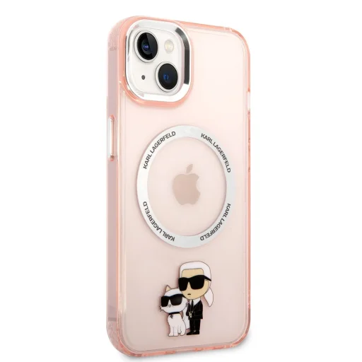 iPhone 14 Plus Karl Lagerfeld IML Karl és Choupette NFT MagSafe kompatibilis tok rózsaszín (KLHMP14MHNKCIP) - 6