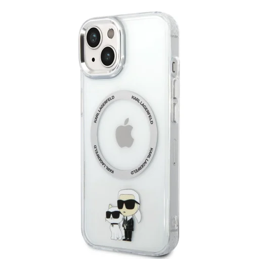 iPhone 14 Karl Lagerfeld IML Karl és Choupette NFT MagSafe kompatibilis tok átlátszó (KLHMP14SHNKCIT) - 1