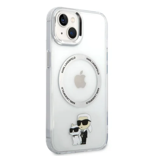 iPhone 14 Karl Lagerfeld IML Karl és Choupette NFT MagSafe kompatibilis tok átlátszó (KLHMP14SHNKCIT) - 3