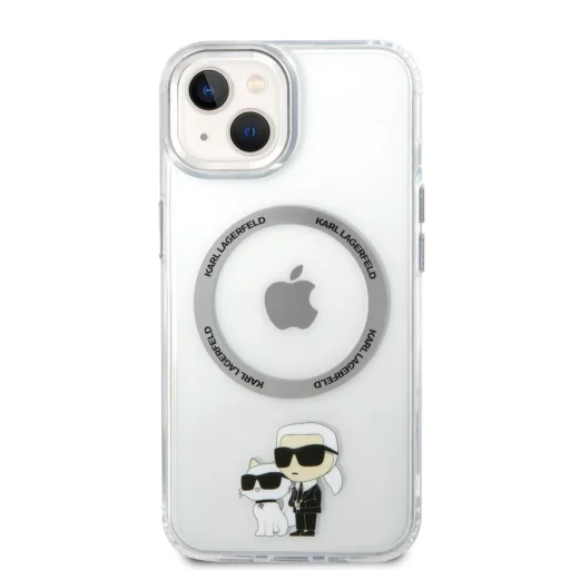 iPhone 14 Karl Lagerfeld IML Karl és Choupette NFT MagSafe kompatibilis tok átlátszó (KLHMP14SHNKCIT) - 4