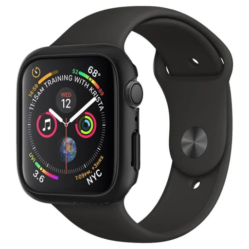 Apple Watch 4/5/6/SE 1/2/3 (44mm) Spigen Thin Fit tok fekete - 1