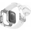 Apple Watch 2/3/4/5/6/7/8/9/SE 40/41/38mm Kingxbar Strarry óraszíj tokkal fehér thumbnail
