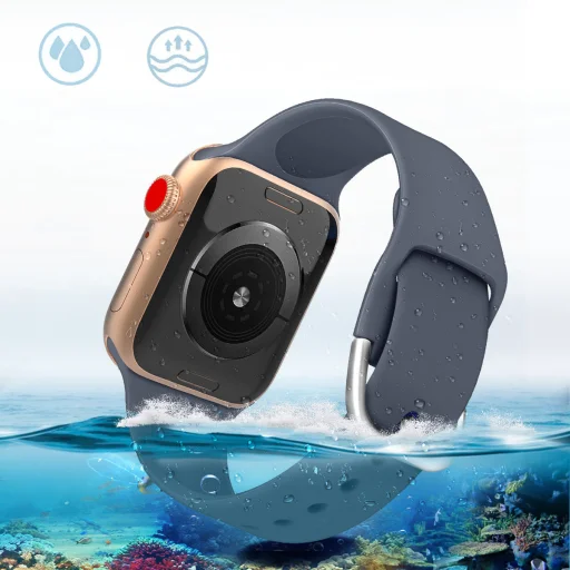 Apple Watch 4/5/6/7/8/SE/Ultra (42/44/45/49mm) Silicone APS óraszíj lila - 2
