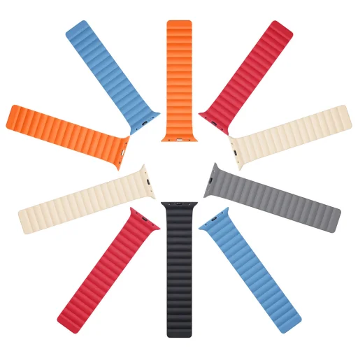 Apple Watch Ultra (49mm) Dux Ducis mágneses óraszíj szürke/narancs - 7
