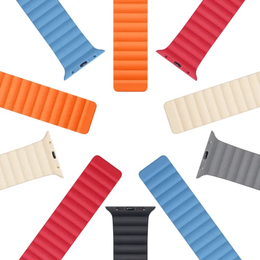 Apple Watch Ultra (49mm) Dux Ducis mágneses óraszíj szürke/narancs - 8