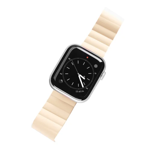 Apple Watch Ultra (49mm) Dux Ducis mágneses óraszíj bézs - 2