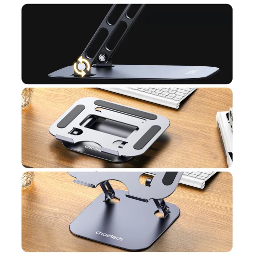 Choetech tablet, laptopállvány asztali szürke (H061) - 7