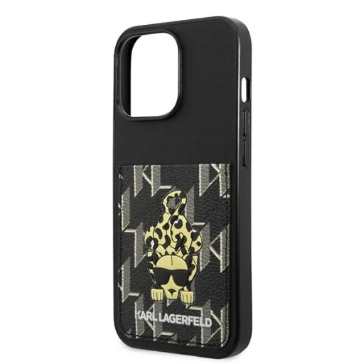 iPhone 13 Pro Karl Lagerfeld KLHCP13LCANCNK Karlimals CardSlot tok fekete - 5