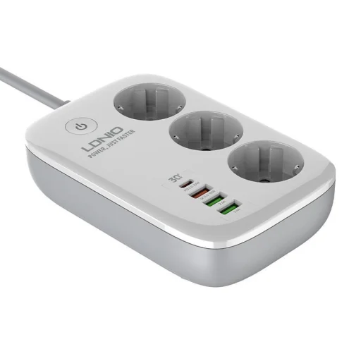 LDNIO SEW3452 Intelligens Wi-Fi Power Strip fehér, hálózati elosztó USB porttal - 5
