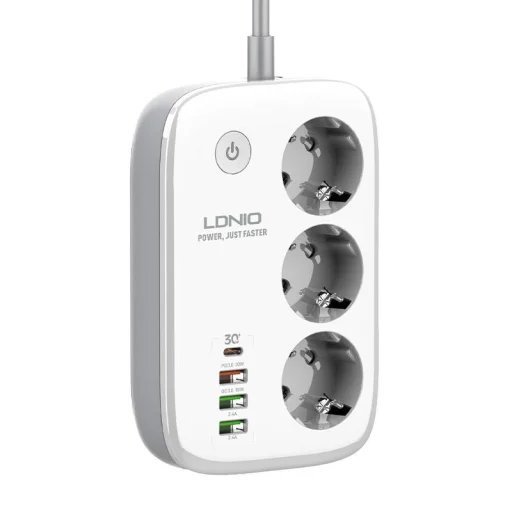 LDNIO SEW3452 Intelligens Wi-Fi Power Strip fehér, hálózati elosztó USB porttal - 6