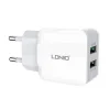 LDNIO A2202 hálózati töltő adapter 2x USB 12W fehér thumbnail