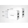 LDNIO A2202 hálózati töltő adapter 2x USB 12W fehér thumbnail