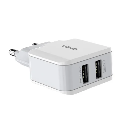 LDNIO A2202 hálózati töltő adapter 2x USB 12W fehér - 2