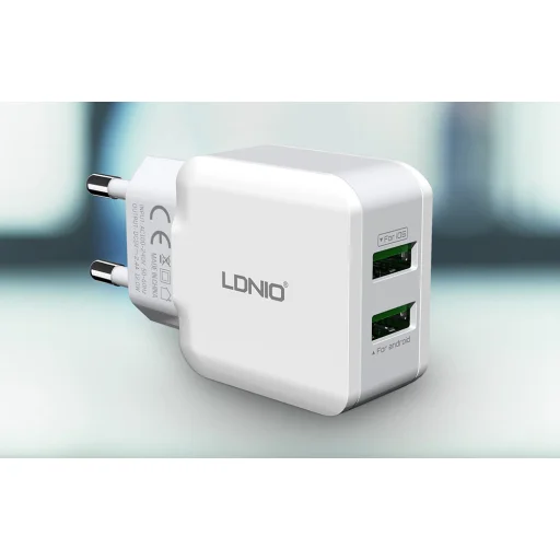 LDNIO A2202 hálózati töltő adapter 2x USB 12W fehér - 4