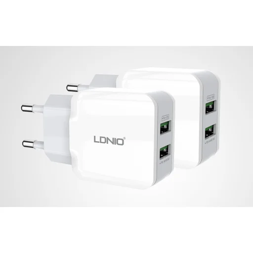 LDNIO A2202 hálózati töltő adapter 2x USB 12W fehér - 5