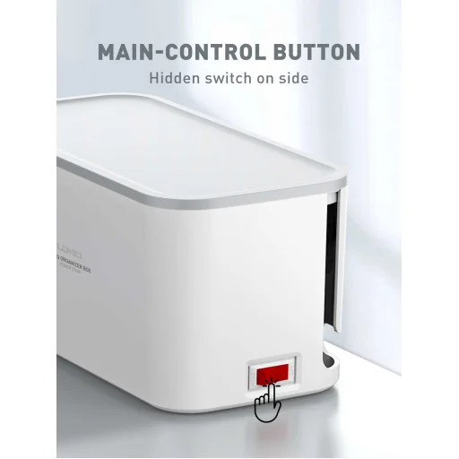 LDNIO SE5334/SC5309 hálózati elosztó 5 AC aljzattal, 3x USB, 2m fehér kábelrendező dobozzal - 15