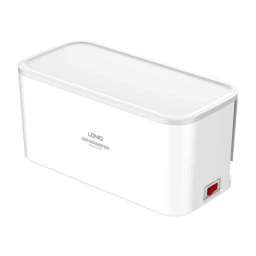 LDNIO SE5334/SC5309 hálózati elosztó 5 AC aljzattal, 3x USB, 2m fehér kábelrendező dobozzal - 9