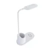 Asztali LED lámpa tolltartóval, vezeték nélküli töltéssel 10W fehér