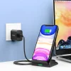 Choetech kéttekercses vezeték nélküli gyorstöltő állvány 15W + 1,2 m micro USB kábel fekete (T524-F) - 5
