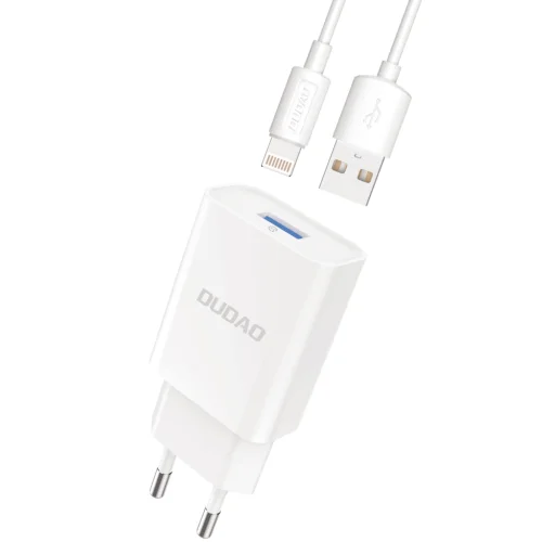 Dudao USB fali töltő QC3.0 12W fehér + Lightning kábel 1m (A3EU) - 6