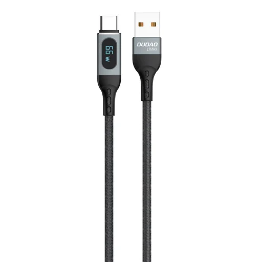 Dudao USB - USB Type C kábel gyorstöltés PD 66W 1m fekete (L7Max) - 1