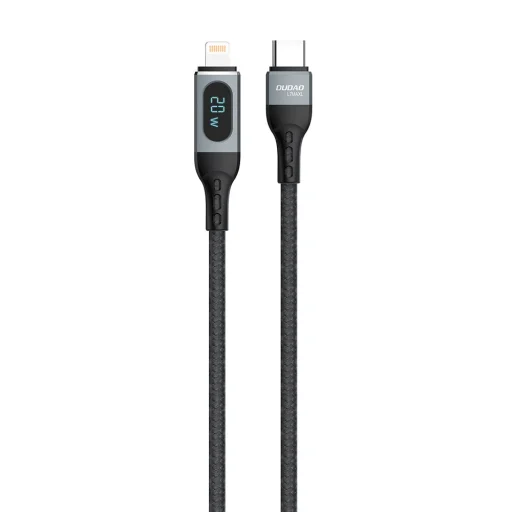 Dudao USB Type C - Lightning kábel gyorstöltés PD 20W 1m fekete (L7MaxL) - 1