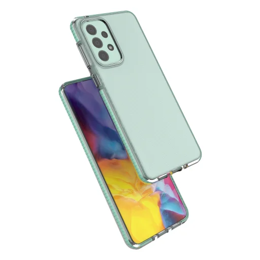 Samsung Galaxy A33 5G Spring átlátszó TPU tok színes kerettel fekete - 2