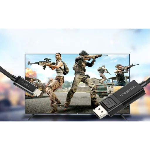 Choetech DisplayPort kétirányú kábel - USB Type C 1,8 m fekete (XCP-1803) - 6