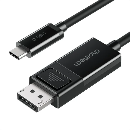Choetech DisplayPort kétirányú kábel - USB Type C 1,8 m fekete (XCP-1803) - 1
