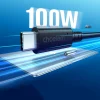 Choetech USB-C - USB-C kábel USB 4 Gen3 100W 40Gbps / 8K 0.8m fekete (XCC-1028) thumbnail