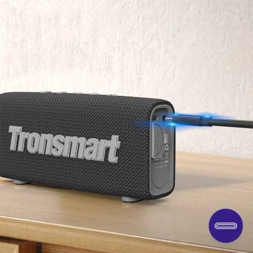 Tronsmart Trip vezeték nélküli Bluetooth 5.3 hangszóró vízálló IPX7 10W fekete - 9