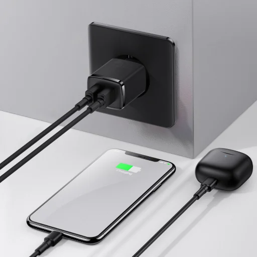 Baseus kompakt hálózati töltő adapter 2U 10,5W EU fekete - 5
