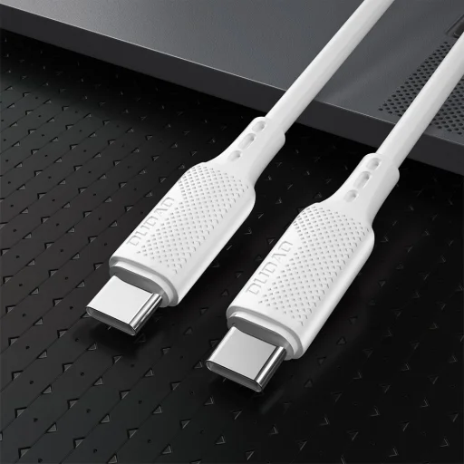 Dudao USB Type C kábel töltéshez és adatátvitelhez 100W PD 1m fehér (L5S_1M) - 3