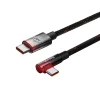Baseus 90 fokban döntött USB Type C - USB Type-C kábel 2m 100W 5A piros MVP (CAVP000720) thumbnail