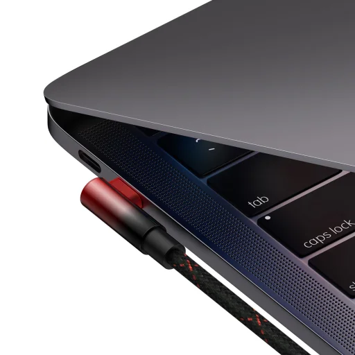 Baseus 90 fokban döntött USB Type C - USB Type-C kábel 2m 100W 5A piros MVP (CAVP000720) - 9