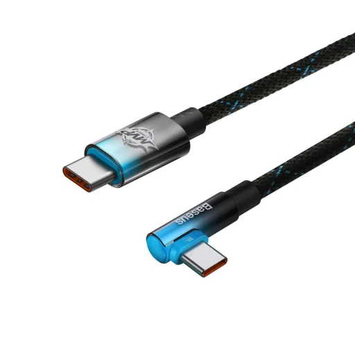 Baseus MVP 90 fokban döntött USB Type C - USB Type-C kábel 2m 100W 5A kék (CAVP000721) - 10