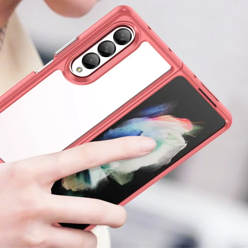 Samsung Galaxy Z Fold 3 Outer Space tok piros kerettel (S Pent nem tartalmaz) - 6