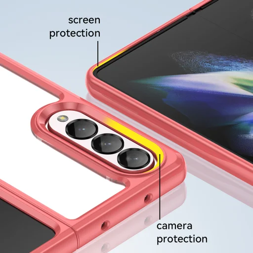 Samsung Galaxy Z Fold 3 Outer Space tok piros kerettel (S Pent nem tartalmaz) - 2